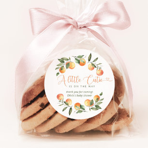 Sticker Rond Petit baby shower mignon merci