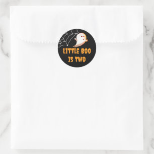 Sticker Rond Petit Boo a Deux Faveur de Fête d'Halloween pour A