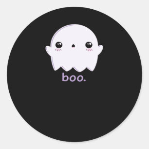 Sticker Rond Petit Boo mou Halloween