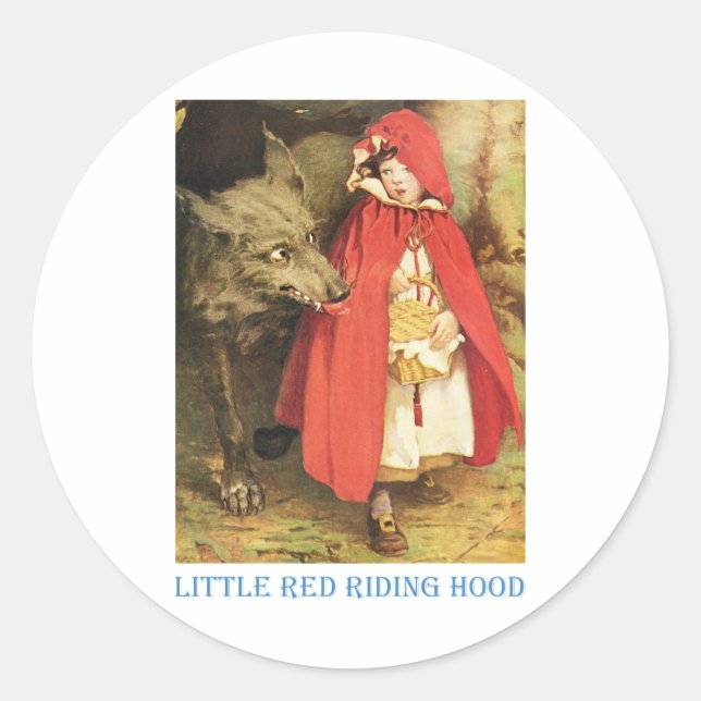 Sticker Rond Petit Chaperon Rouge (Devant)