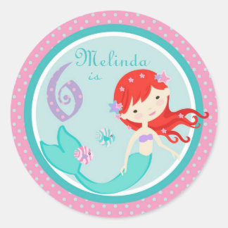 Sticker Rond Petit chevalet de sirène Auburn 6