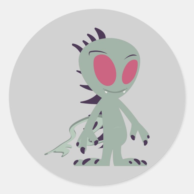 Sticker Rond Petit Chupacabra mignon (Devant)