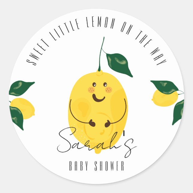 Sticker Rond Petit citron doux en chemin (Devant)