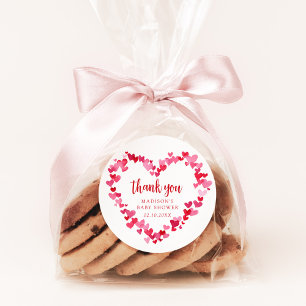 Sticker Rond Petit Cœur Douce Fête Prénatale de la Saint-Valent