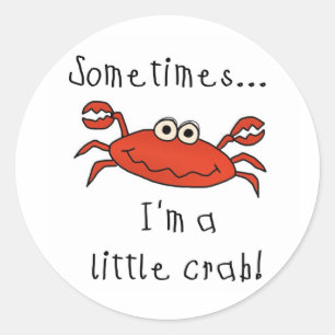 Sticker Rond Petit crabe