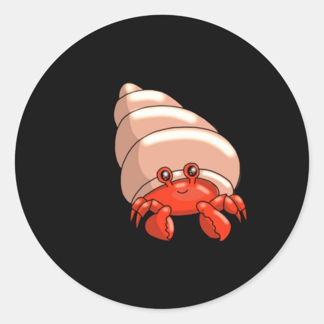 Sticker Rond Petit Crabe Heureux (Devant)