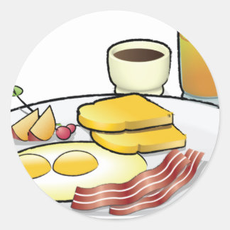Sticker Rond Petit déjeuner