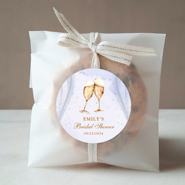 Sticker Rond Petit déjeuner au champagne et enterrement de vie  (Créateur téléchargé)