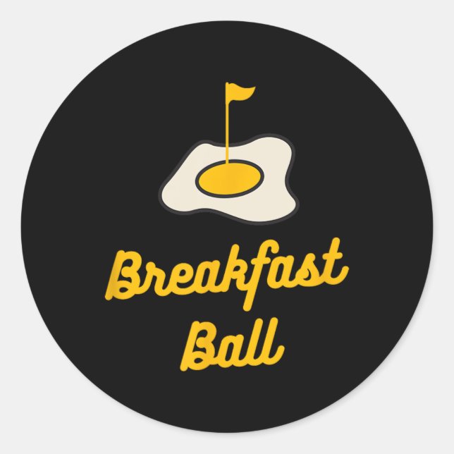 Sticker Rond Petit déjeuner Ball Mulligan Golf (Devant)