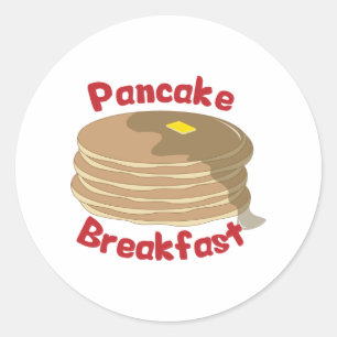 Sticker Rond Petit déjeuner de Pancake