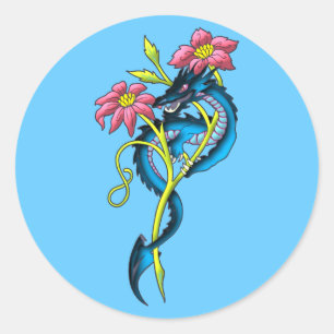 Sticker Rond petit dragon small dragon