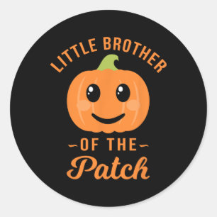 Sticker Rond Petit Frère Du Citrouille De Patch Halloween T Sh