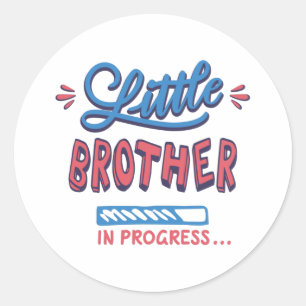 Sticker Rond Petit frère en cours