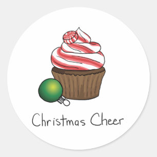 Sticker Rond Petit gâteau de Noël