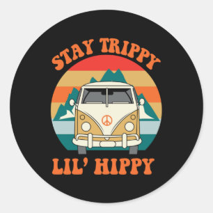 Sticker Rond Petit hippie