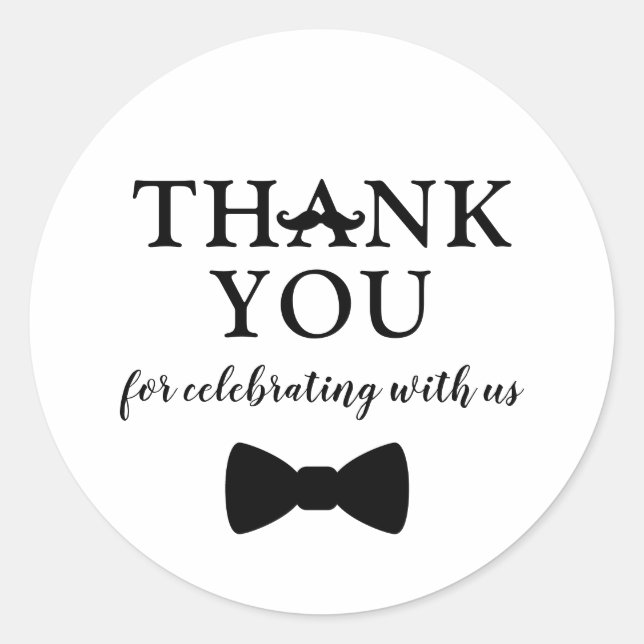 Sticker Rond Petit Homme autocollant, baby shower garçon (Devant)