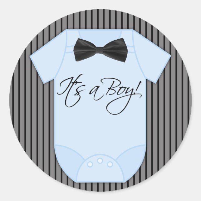 Sticker Rond Petit Homme Baby Boy Douche (Devant)