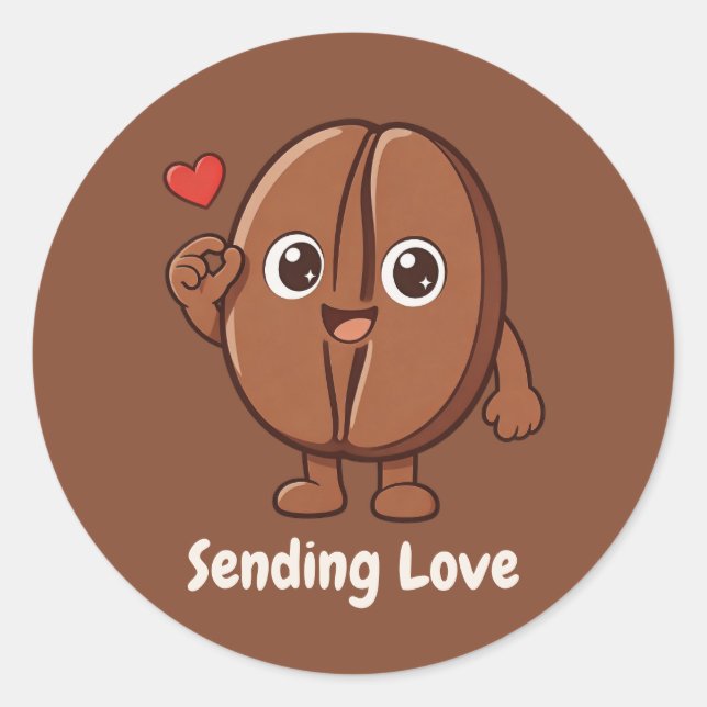 Sticker Rond Petit Kaka – Envoi d'amour (Devant)
