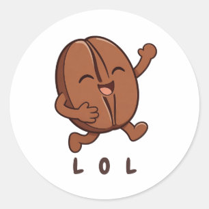 Sticker Rond Petit Kaka – Propulsé par le café