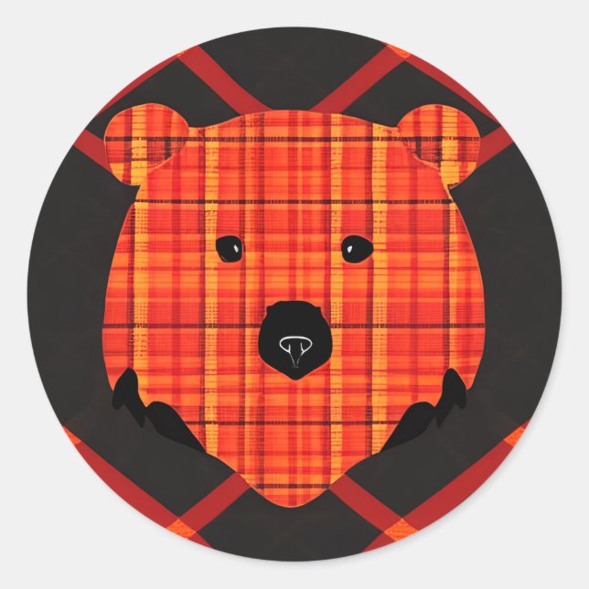 Sticker Rond Petit livre d'histoire plaid (Devant)