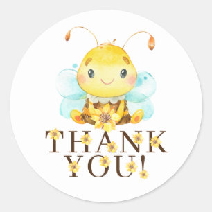 Sticker Rond Petit miel Merci d'abeilles préféré