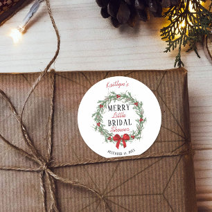 Sticker Rond Petit Noël joyeux pour la fête de fiançailles