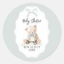 Petit Ours Bleu à peine attendre Baby Shower