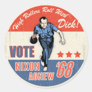 Sticker Rond Petit pain avec Nixon
