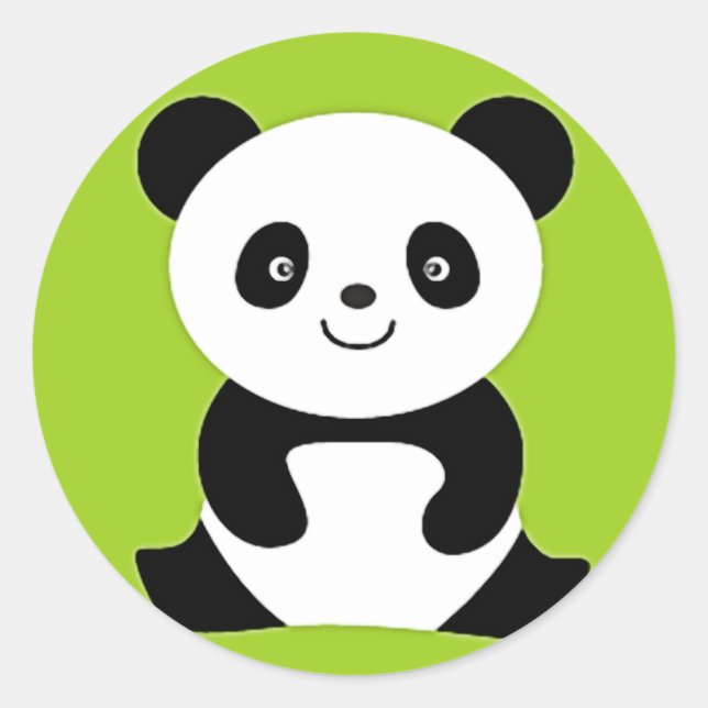 Sticker Rond Petit Panda (Devant)