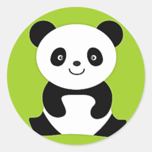 Sticker Rond Petit Panda