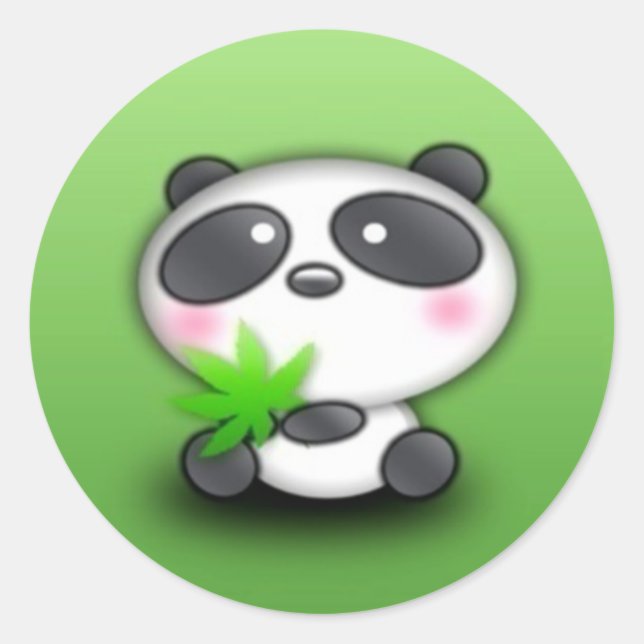 Sticker Rond Petit Panda Cub (Devant)