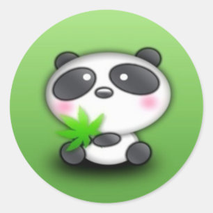 Sticker Rond Petit panda CUB
