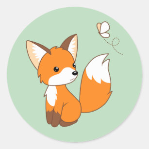 Autocollants Stickers Renard Bebe Zazzle Fr