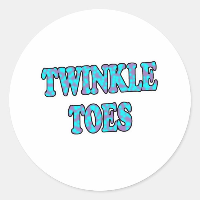 Sticker Rond Petit Pied Qui Brille (Devant)