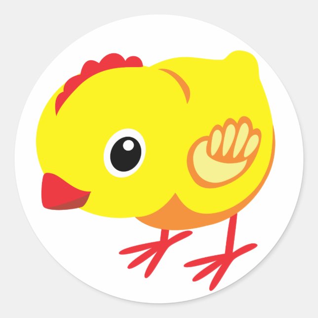 Sticker Rond petit poulet (Devant)