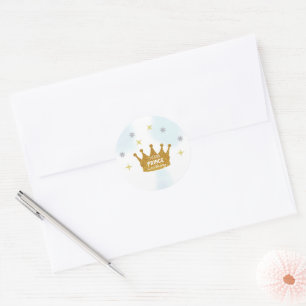 Sticker Rond Petit Prince Garçon Baby Shower