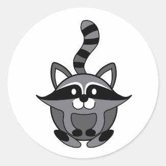 Sticker Rond Petit Raton Laveur