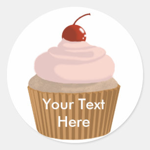 Sticker Rond Petit-Rose et Brown