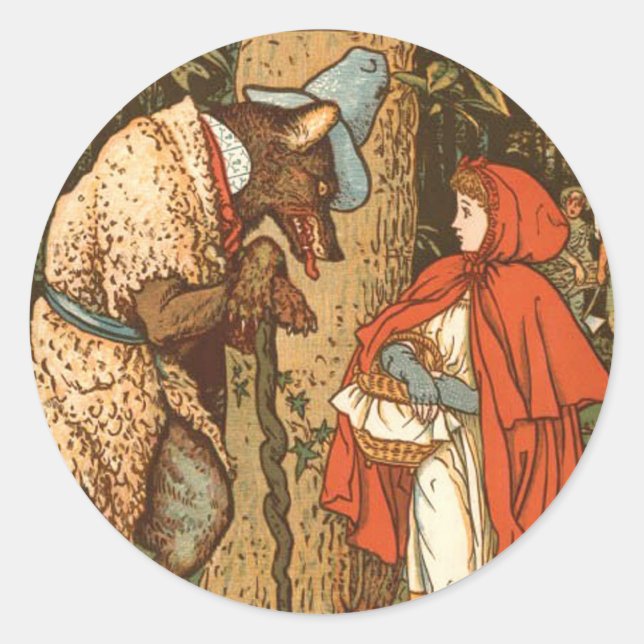 Sticker Rond petit rouge-équitation-photos-9 (Devant)
