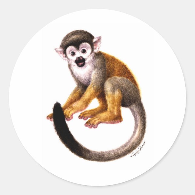 Sticker Rond Petit singe (Devant)