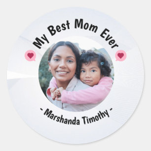 Sticker Rond Petit Sticker, Grand Amour Surprendre Votre Maman 