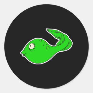 Sticker Rond petit têtard idiot