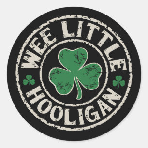 Sticker Rond Petit Trèfle de Saint-Patrick de Hooligan