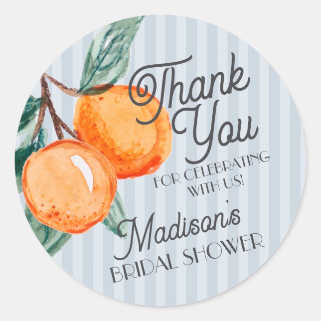 Sticker Rond Petite Chérie Pincée de Citron Faveur de Mariage (Devant)