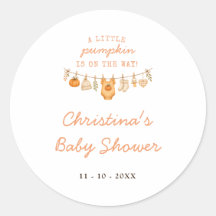 Petite Citrouille Baby Shower d'Automne