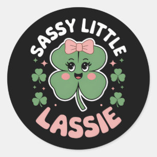 Sticker Rond Petite coquine drôle de la Saint-Patrick