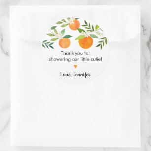 Sticker Rond Petite Cutie Baby shower Floral