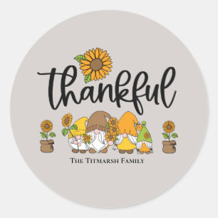 Sticker Rond Petite famille de tournesol