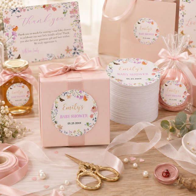 Sticker Rond Petite Fête Bébé Love Bug (Créateur téléchargé)