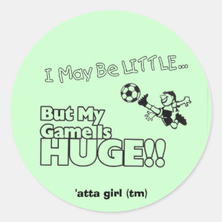 Sticker Rond Petite fille SOCCER